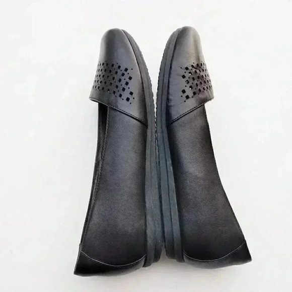 Abeo Fleur Pro 24/7 Womens Black Leather Perforated Comfort Flats Size 7… - Picture 5 of 10